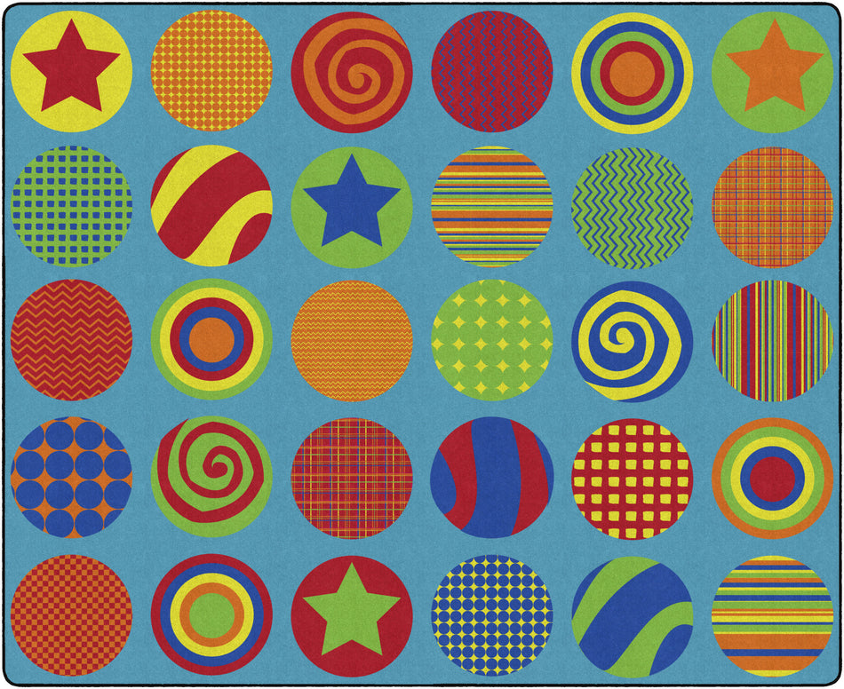 PATTERNED CIRCLES (Seats 30) RECTANGLE CARPETS 10'6 x 13'2
