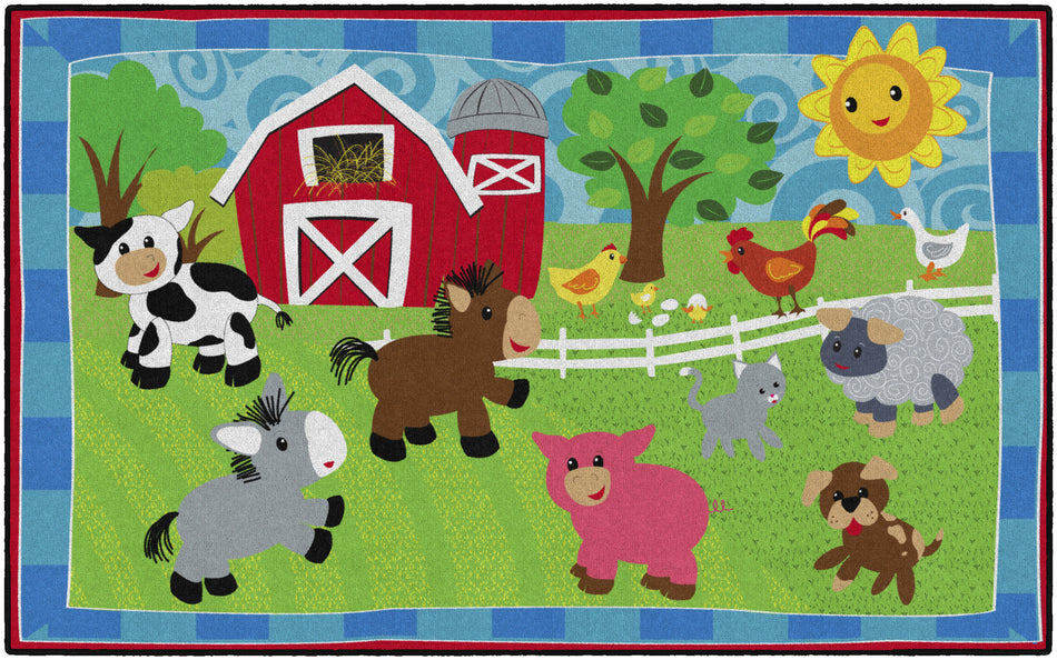 CUTIE BARNYARD RECTANGLE CARPETS 5' X 8'