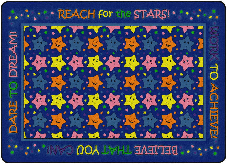 REACH FOR THE STARS INDIGO RECTANGLE CARPETS 5'10" x 8' 4"