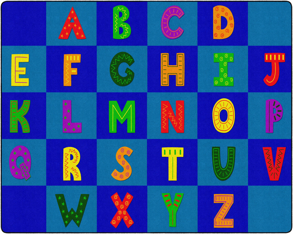 LEARNING MY ABC'S RECTANGLE CARPETS 10'6" X 13'2"