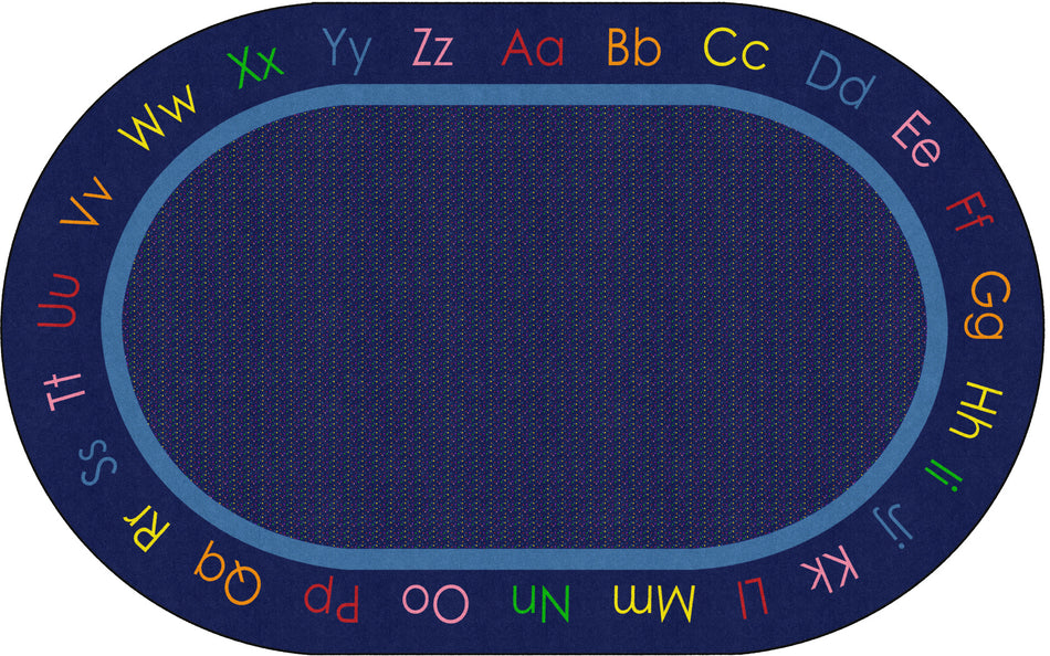 MY ABC'S OVAL CARPETS 7'6X12