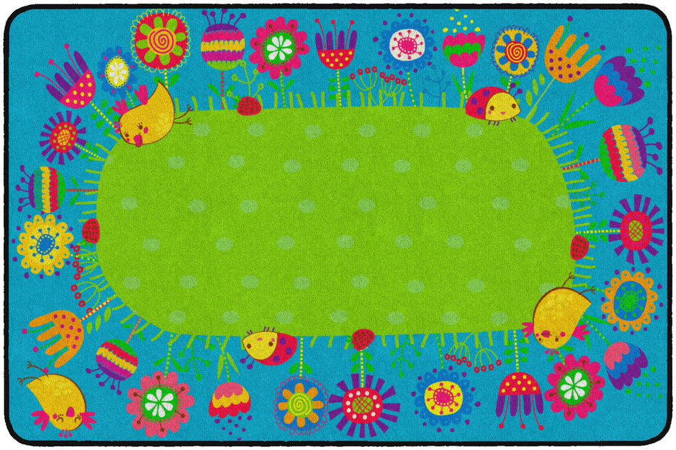 GOOD MORNING GARDEN RECTANGLE CARPETS 4' x 6'