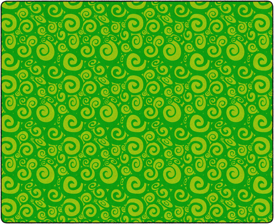 SWIRL TONE ON TONE LIME RECTANGLE CARPETS 10'6 x 13'2