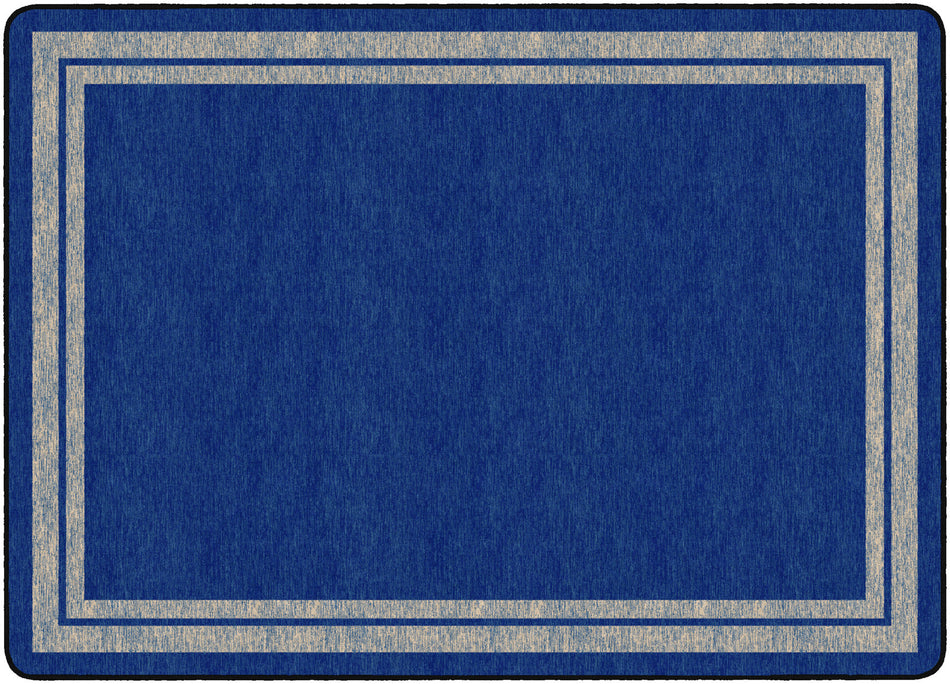 DOUBLE BORDER BLUE LIGHT BORDER RECTANGLE CARPETS 6' X 8'4