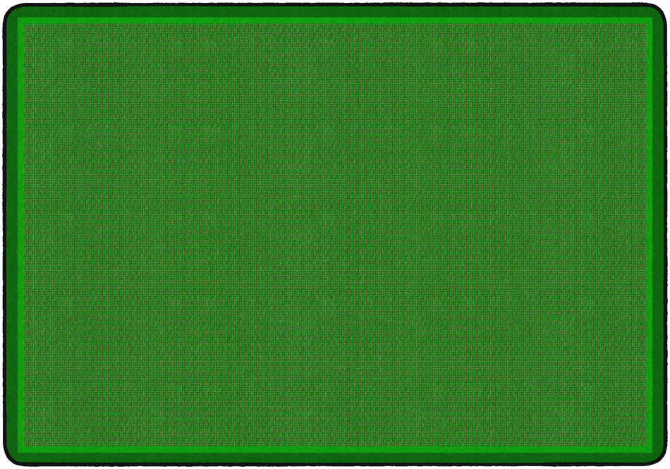 ALL OVER WEAVE GREEN RECTANGLE CARPETS 5'10" x 8' 4"