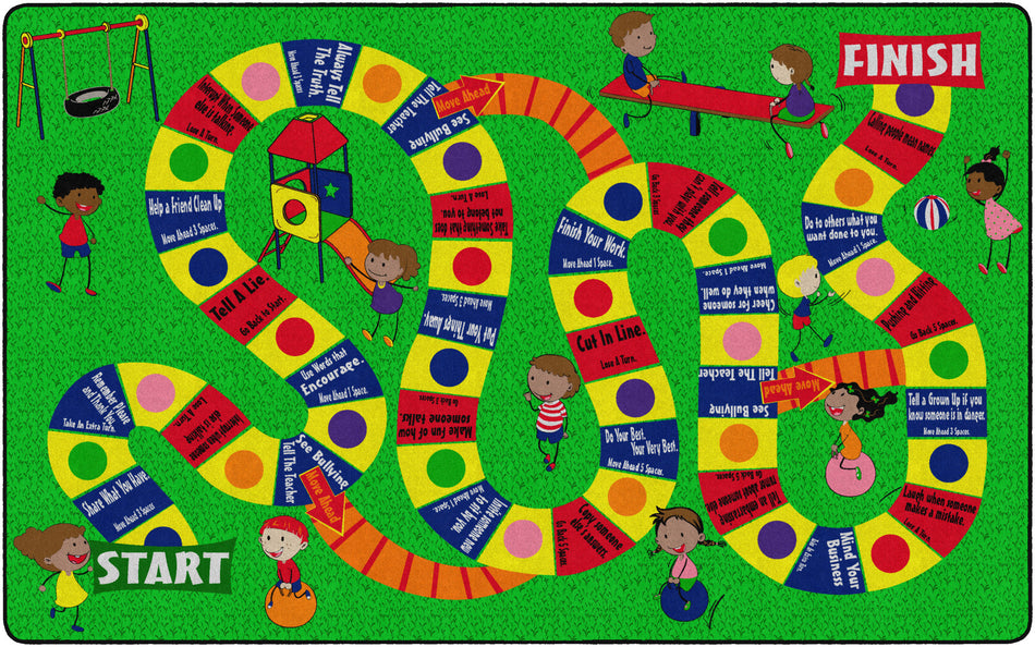 THE FRIENDSHIP GAME RECTANGLE CARPETS 7'6 x 12'