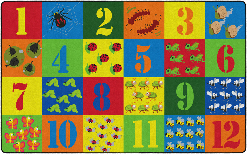 COUNTING CRITTERS PRIM (Seats 24) RECTANGLE CARPETS 7'6 x 12'