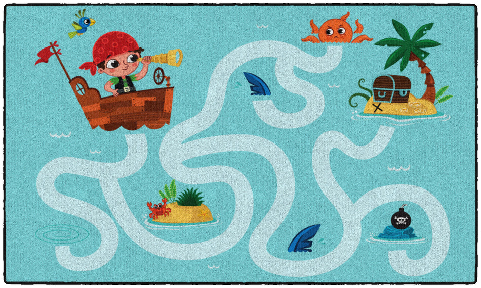 PIRATE MAZE RECTANGLE CARPETS 3' X 5'
