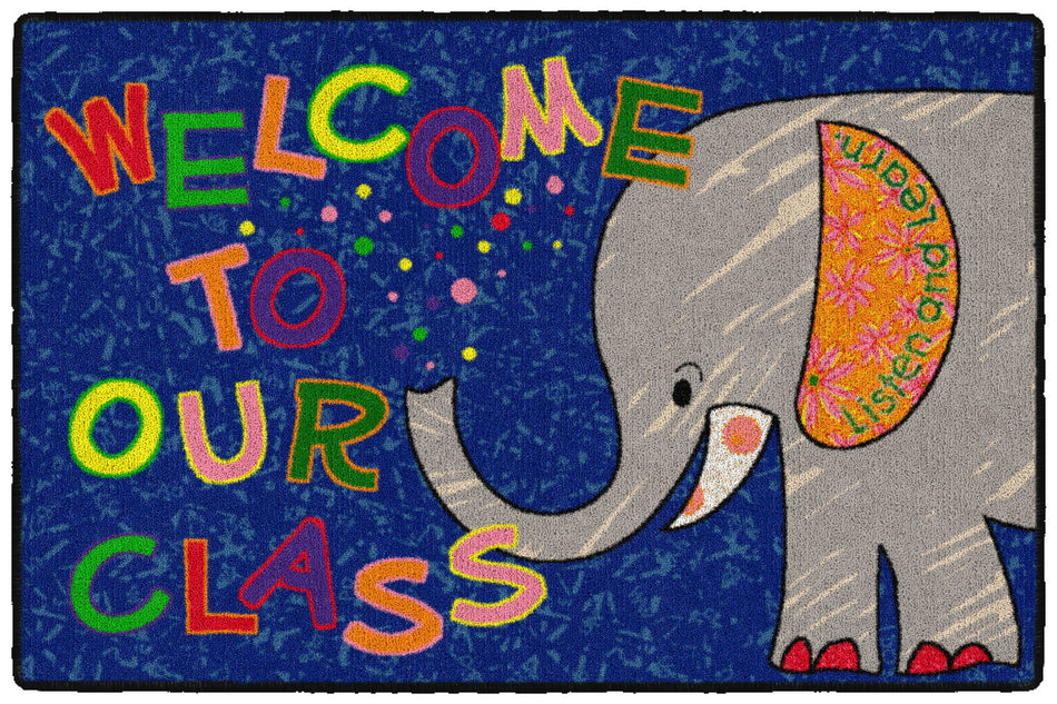 WELCOME MAT - CLASS ELEPHANT RECTANGLE CARPETS 2' x 3'