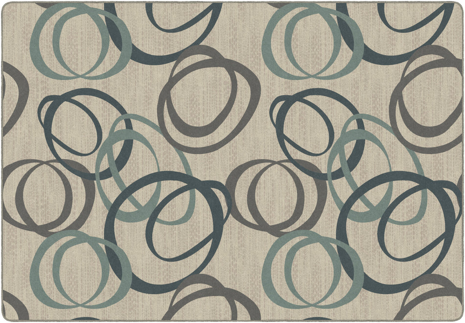 DUO NATURAL/BlUE RECTANGLE CARPETS 8'4" X 12'