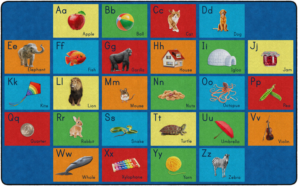 SEE MY ALPHABET/MULTI RECTANGLE CARPETS 7'6X12