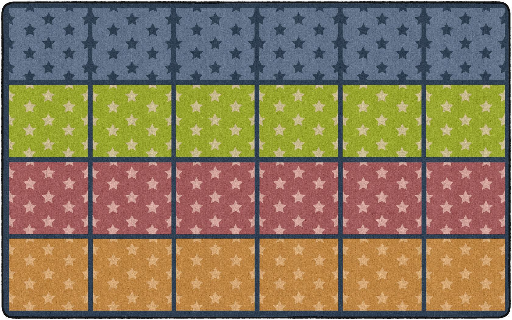 STARS SEATING ROWS MUTED RECTANGLE CARPETS 7'6X12' – Gramco School Supplies