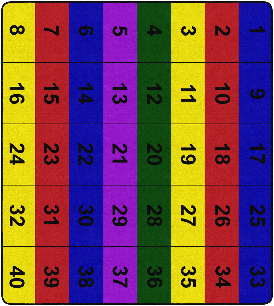 NUMBER BLOCKS RECTANGLE CARPETS 9' x 8'