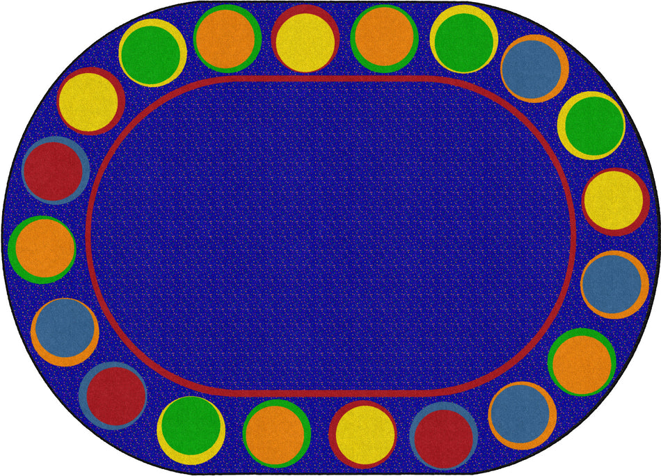 SITTING SPOTS PRIMARY (Seats 20) OVAL CARPETS 6'x8'4