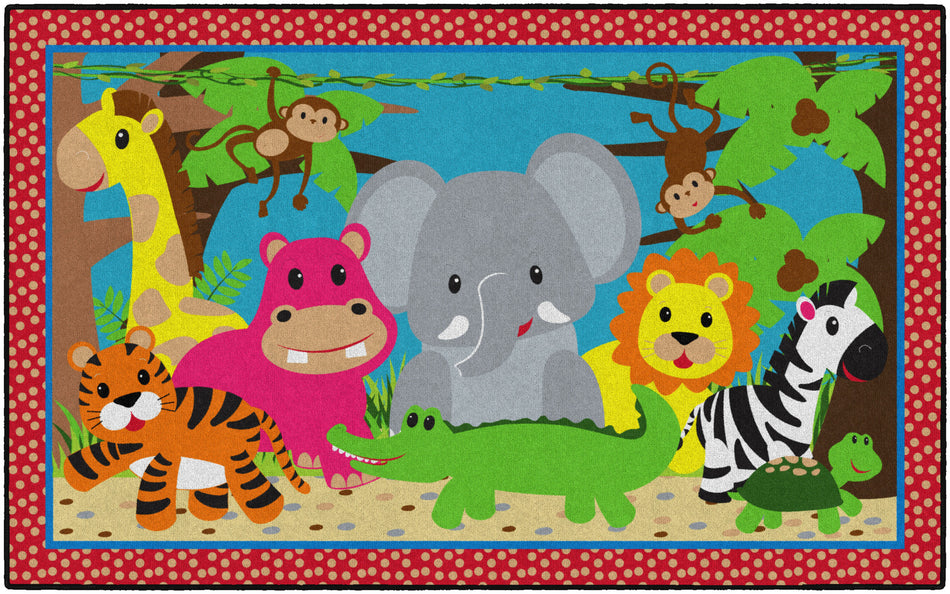 CUTIE JUNGLE RECTANGLE CARPETS 5' X 8'