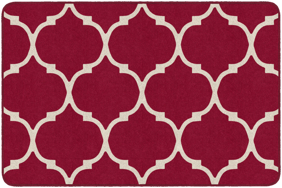 TRELLIS RED RECTANGLE CARPETS 4X6