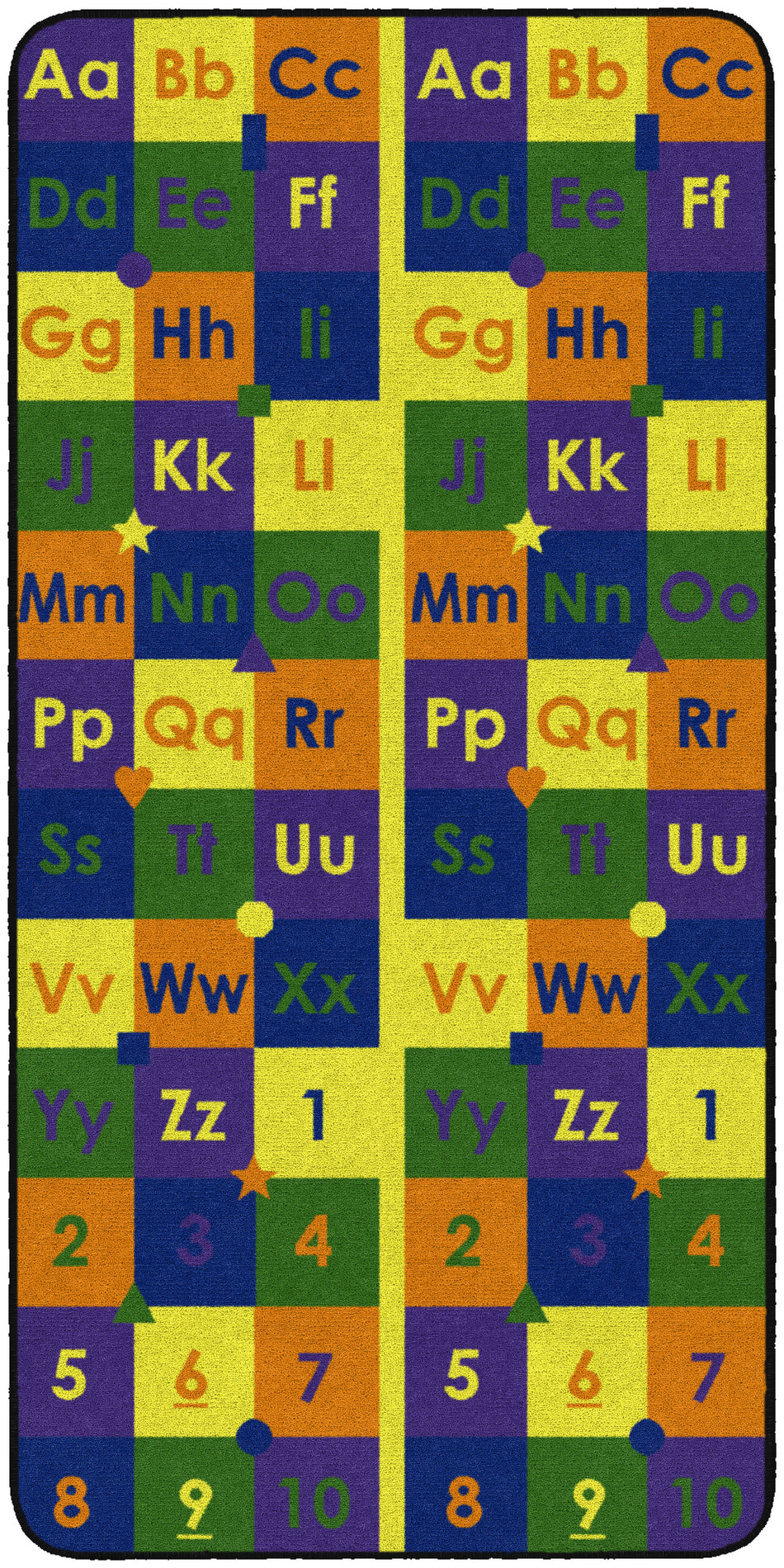 ABC123'S RECTANGLE CARPETS 3' x 6'