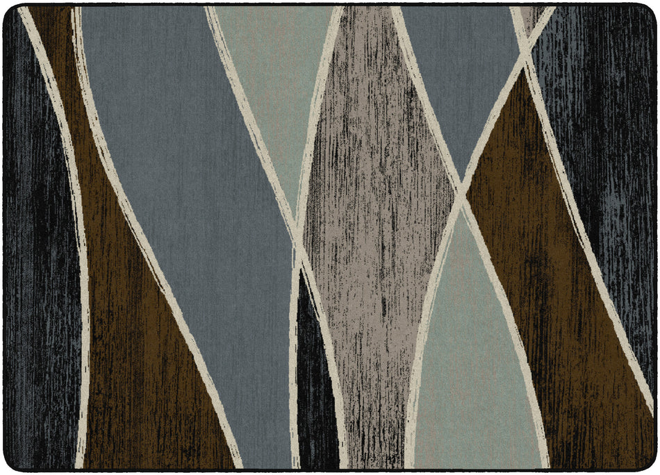 WATERFORD BLUE MULTI RECTANGLE CARPETS 6' x 9'