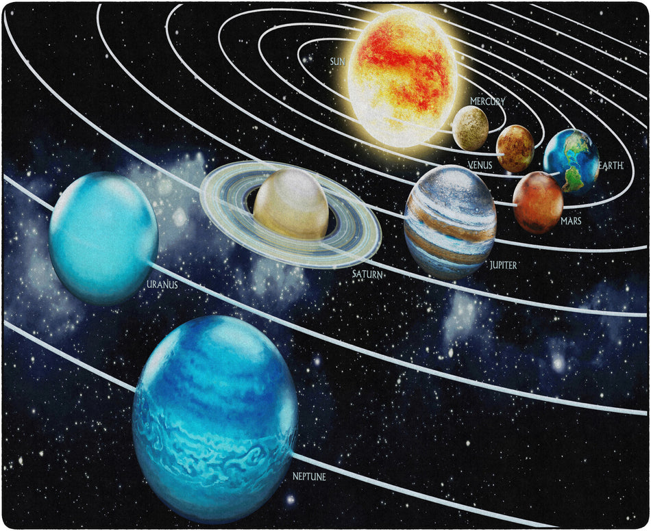 TRAVELING THE SOLAR SYSTEM RECTANGLE CARPETS 10'6X13'2