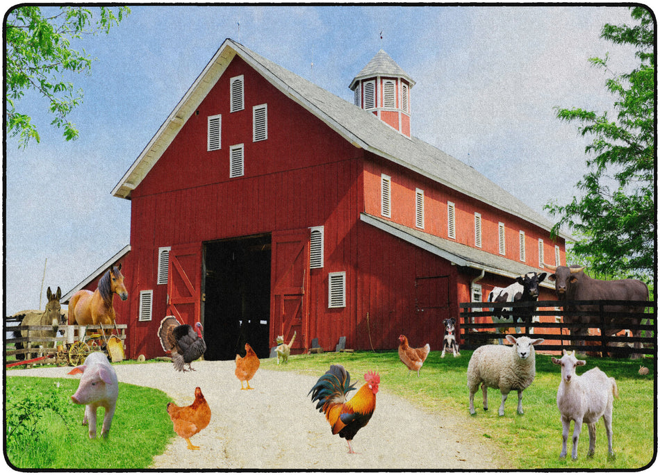 BARN ANIMALS RECTANGLE CARPETS 6X8'4