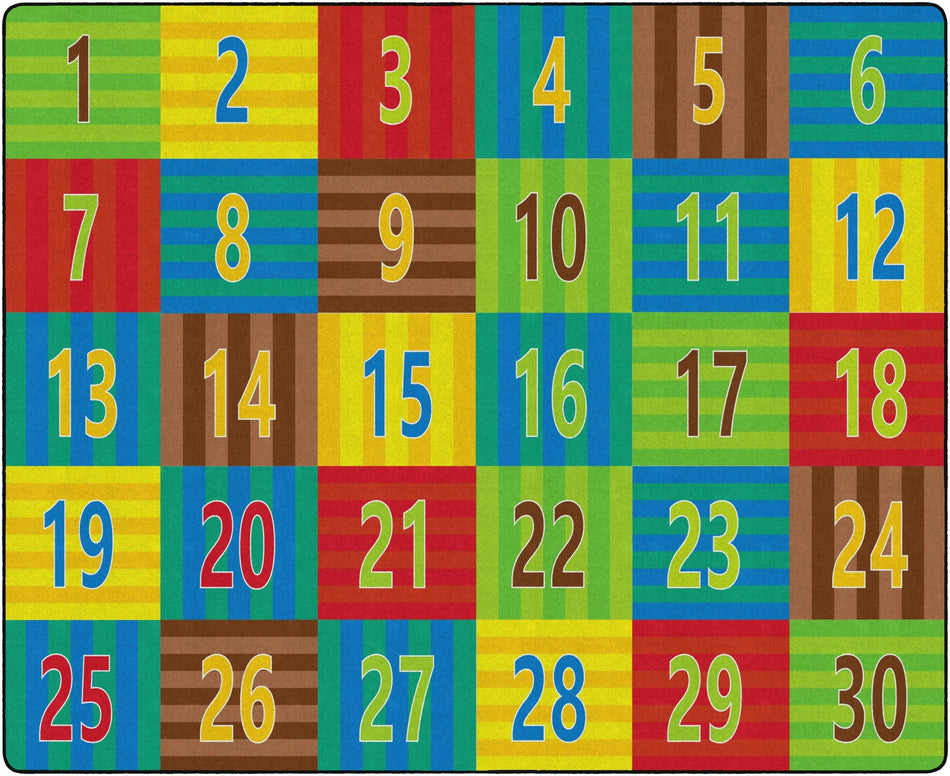 COUNTING SEATING - SEATS 30 RECTANGLE CARPETS 10'6 x 13'2