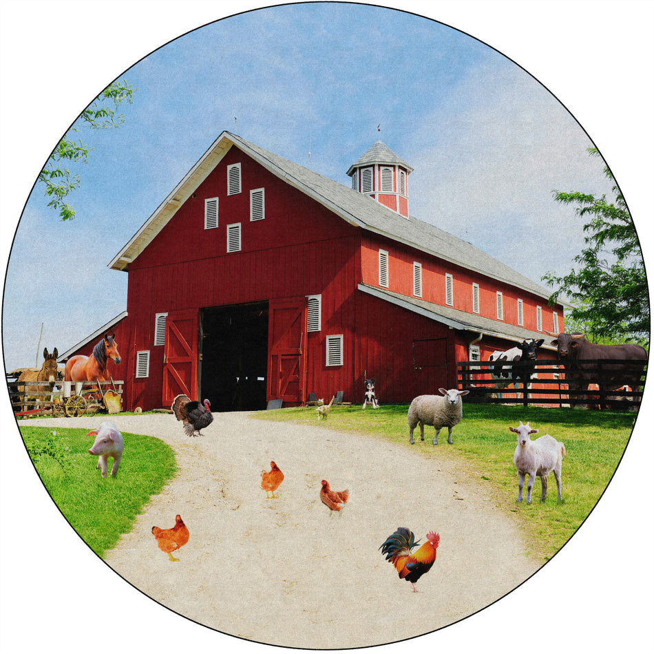 BARN ANIMALS ROUND CARPETS 12 FT RD
