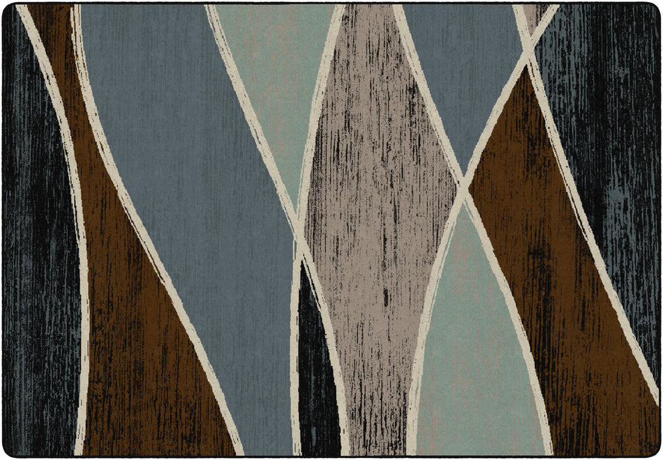 WATERFORD BLUE MULTI RECTANGLE CARPETS 8'4" X 12'