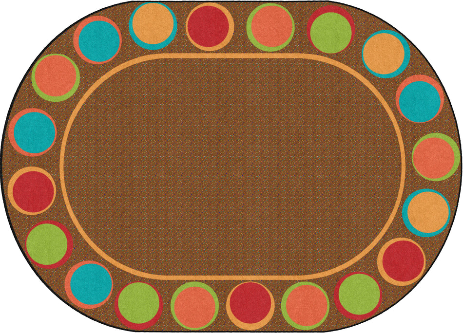 SITTING SPOTS MUTED (Seats 20) OVAL CARPETS 6'x8'4