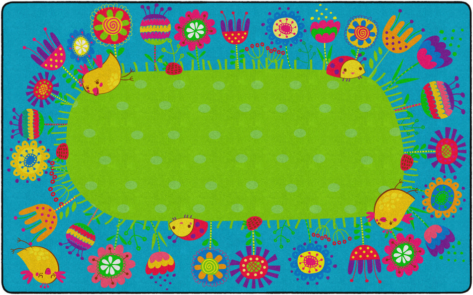 GOOD MORNING GARDEN RECTANGLE CARPETS 7'6 x 12'