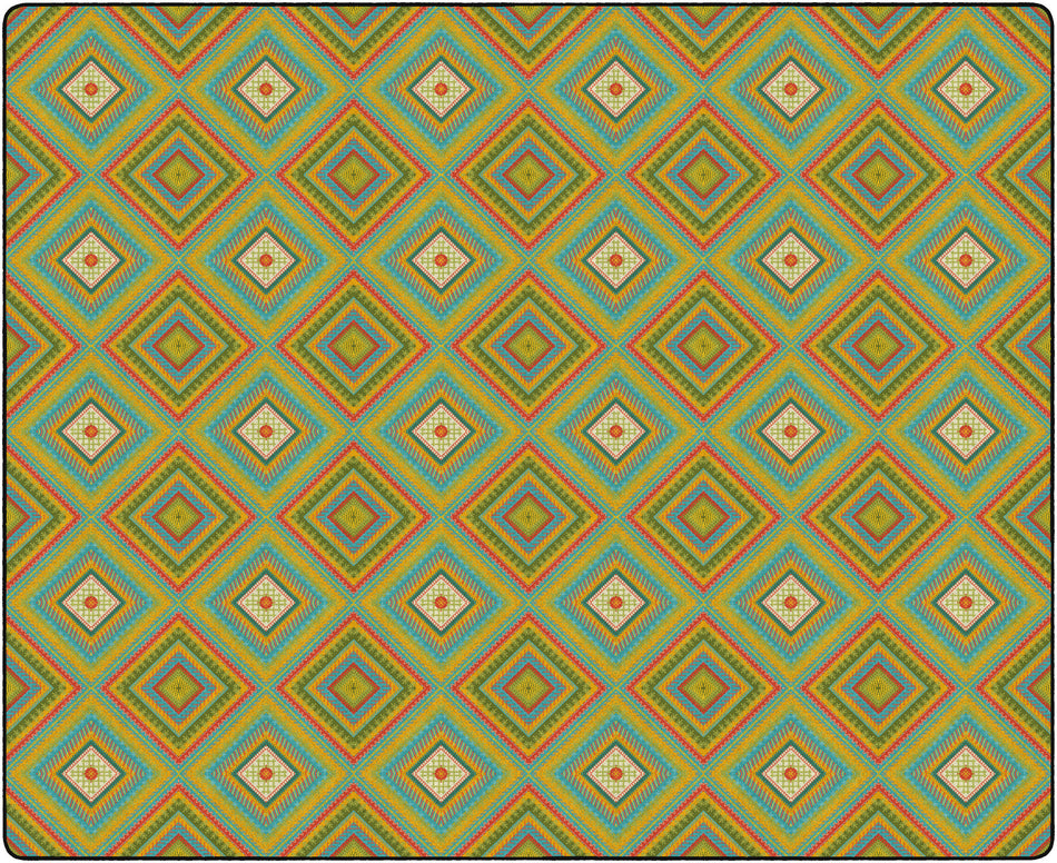 COZY DIAMOND STITCHES RECTANGLE CARPETS 10'6 x 13'2