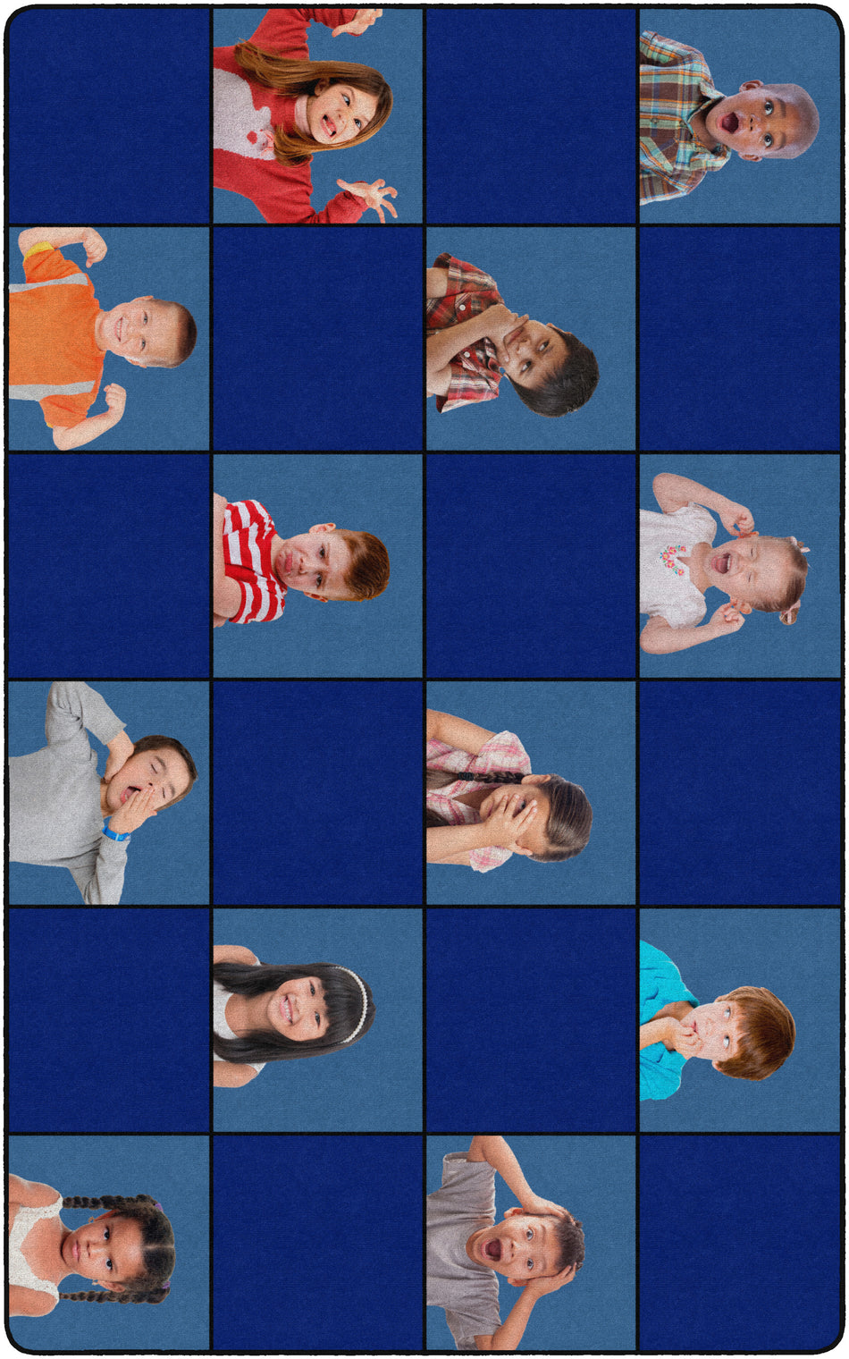 SOCIAL EMOTIONAL SEATING PRIMARY RECTANGLE CARPETS 7' 6" x 12'