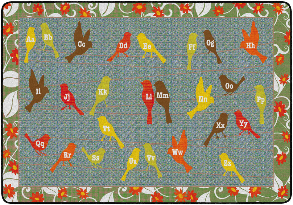 BIRDS ON A WIRE RECTANGLE CARPETS 6'x8'4