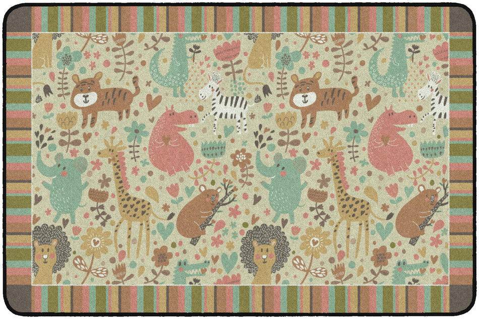 MY ANIMAL FRIENDS RECTANGLE CARPETS 4'x6'