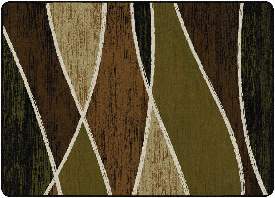 WATERFORD GREEN RECTANGLE CARPETS 6' x 9'