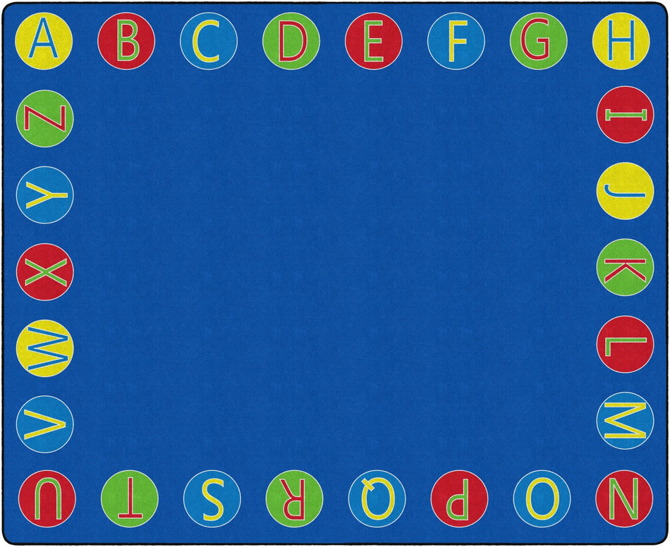 ALPHABET CIRCLES RECTANGLE CARPETS 10'6 x 13'2
