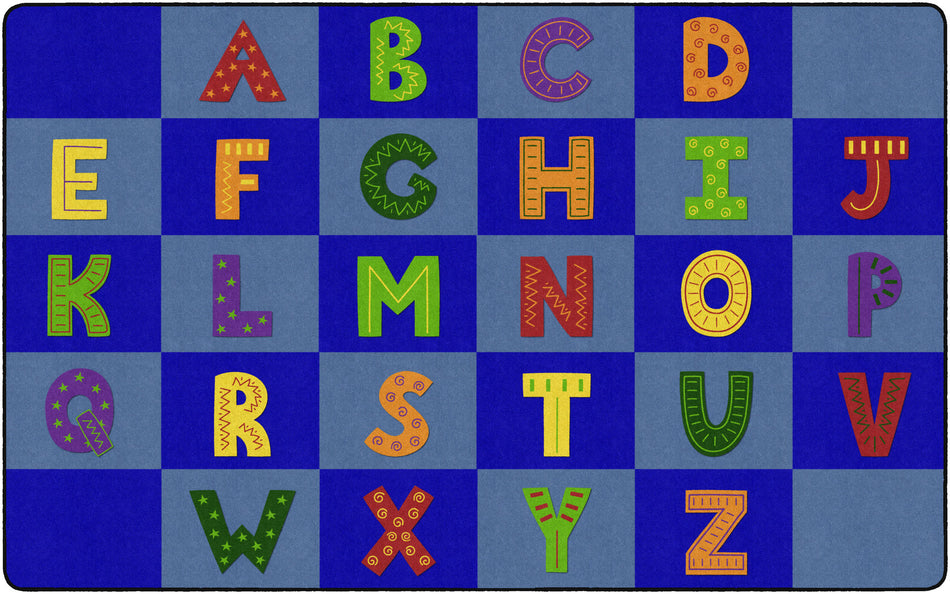 LEARNING MY ABC'S RECTANGLE CARPETS 7'6 X 12