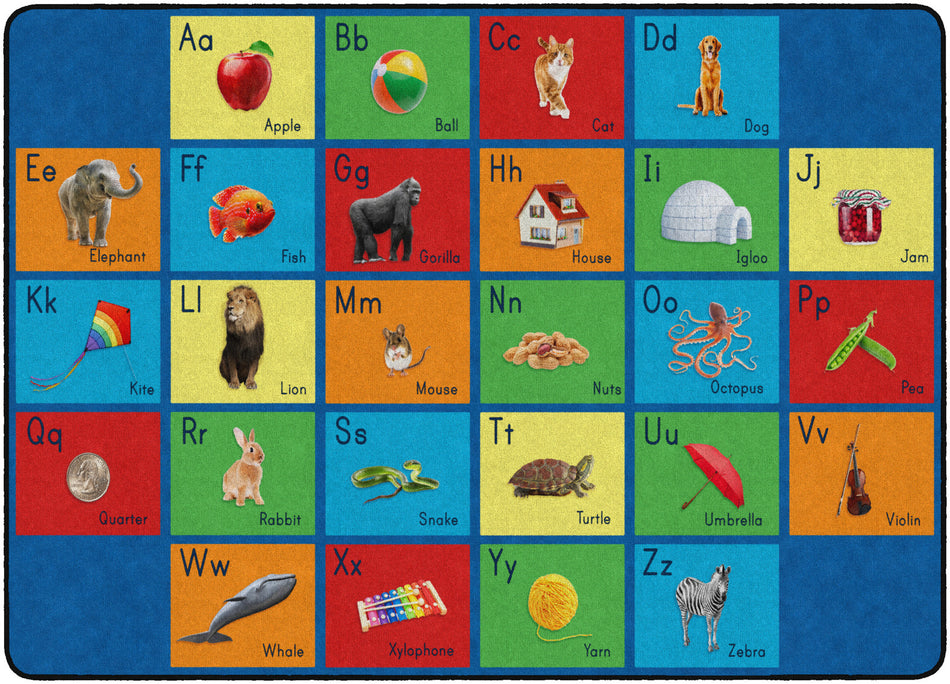SEE MY ALPHABET/MULTI RECTANGLE CARPETS 6X8'4