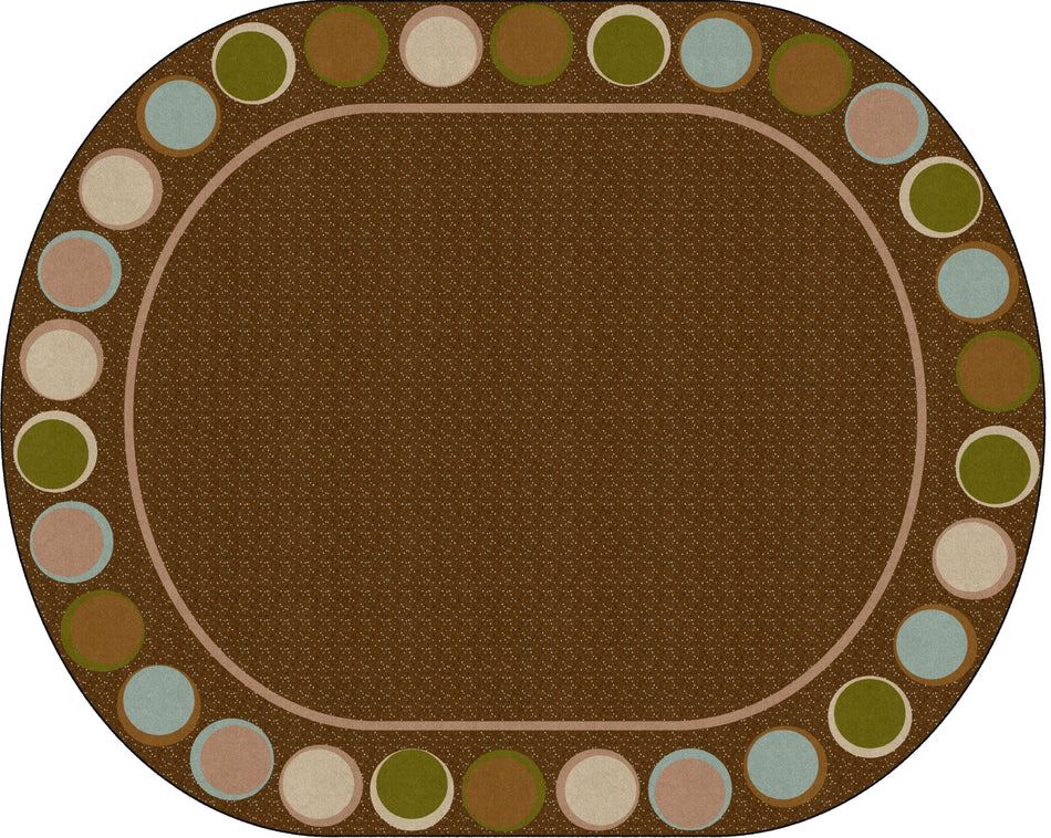 SITTING SPOTS EARTH TONE OVAL OVAL CARPETS 10'6X13'2