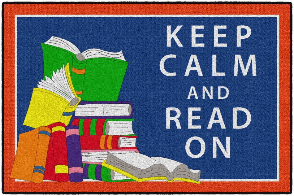 KEEP CALM AND READ ON RECTANGLE CARPETS 4' x 6'