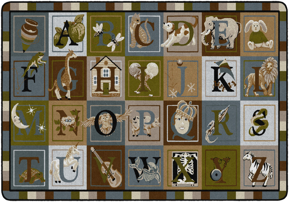 ABC BLOCKS (TRANQUILITY) RECTANGLE CARPETS 5'10" x 8' 4"