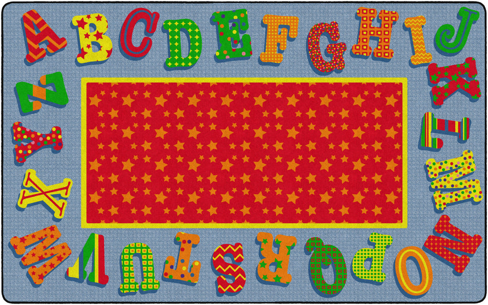 DANCING ALPHABET RECTANGLE CARPETS 7'6 x 12'