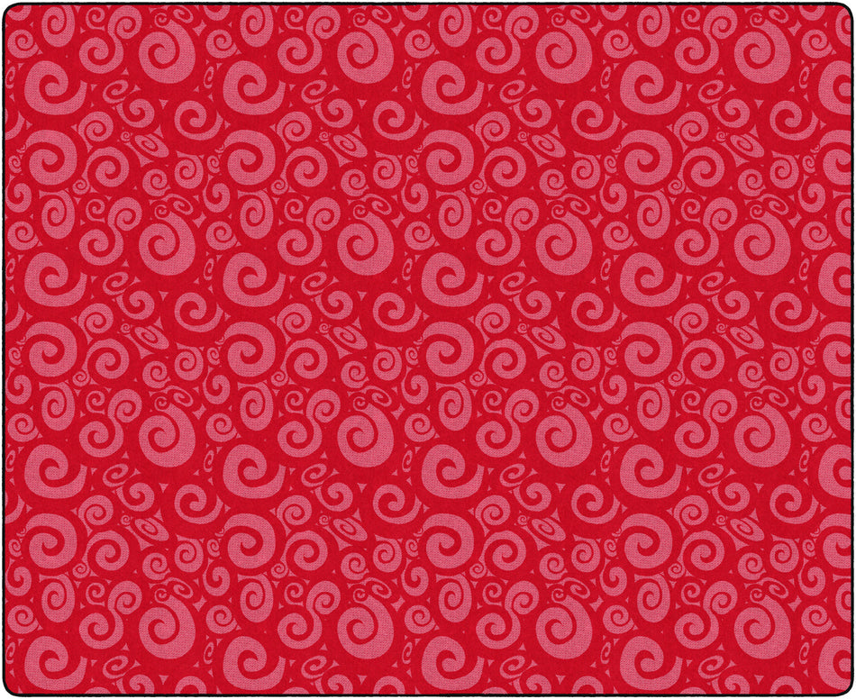 SWIRL TONE ON TONE CHERRY RECTANGLE CARPETS 10'6 x 13'2