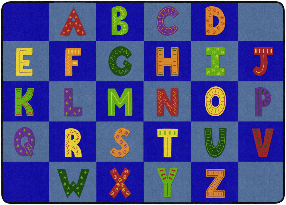 LEARNING MY ABC'S RECTANGLE CARPETS 6 X 8'4