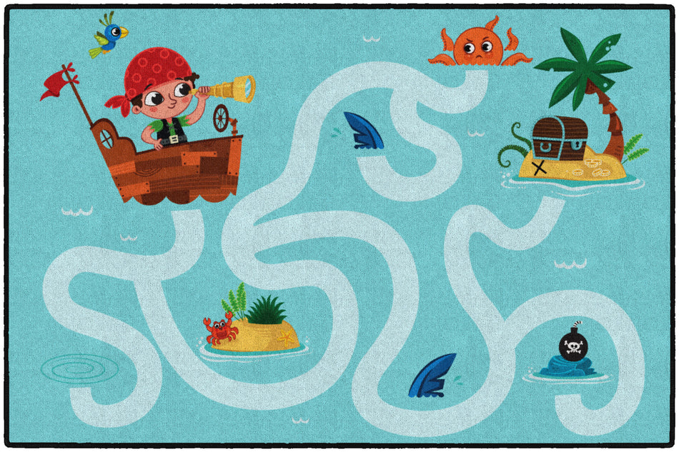 PIRATE MAZE RECTANGLE CARPETS 4X6