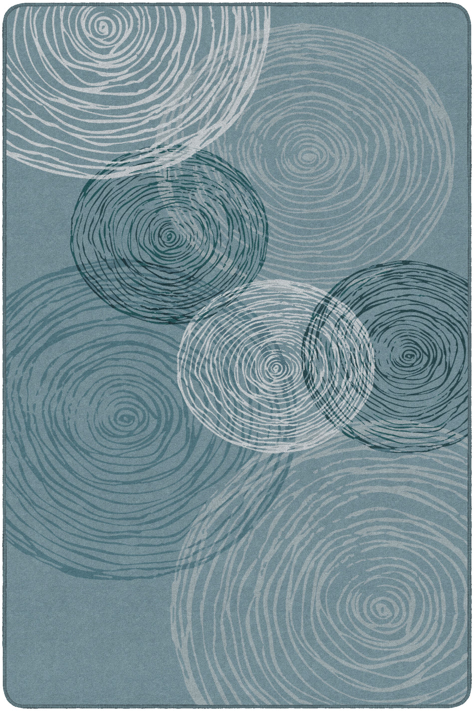 KALEIDOSCOPE BLUE RECTANGLE CARPETS 6X9