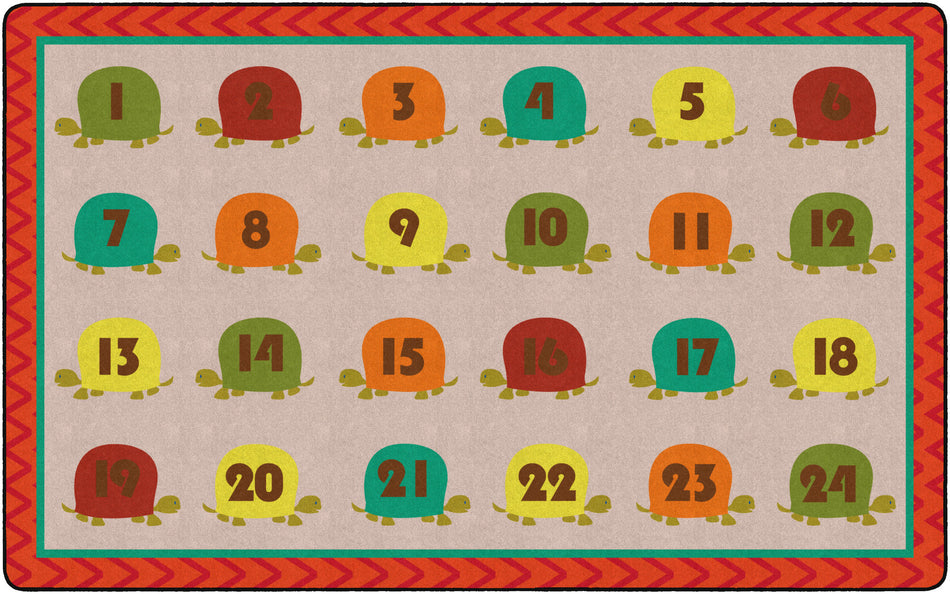 COUNTING TURTLES (Seats 24) RECTANGLE CARPETS 7'6 x 12'