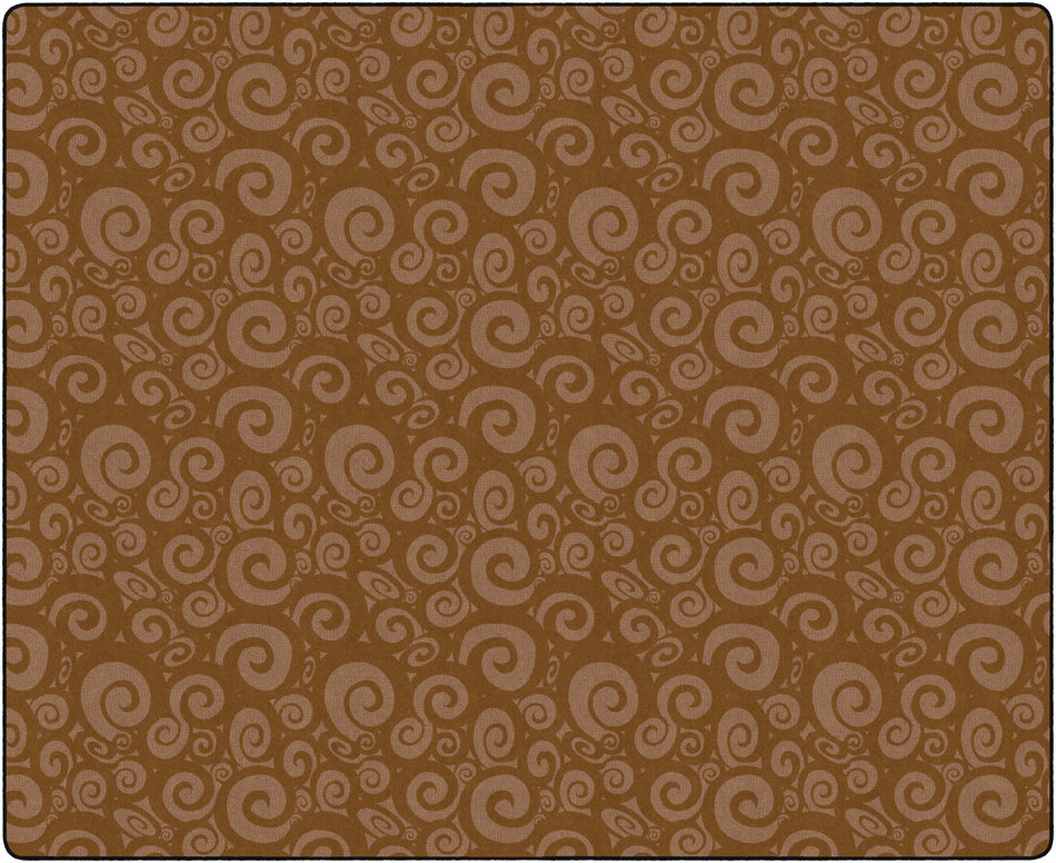SWIRL TONE ON TONE CHOCOLATE RECTANGLE CARPETS 10'6 x 13'2