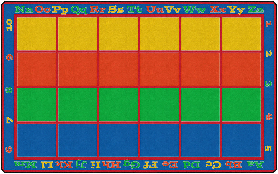 SITTING GRID PRIMARY - SEATS 24 RECTANGLE CARPETS 7'6"x12'