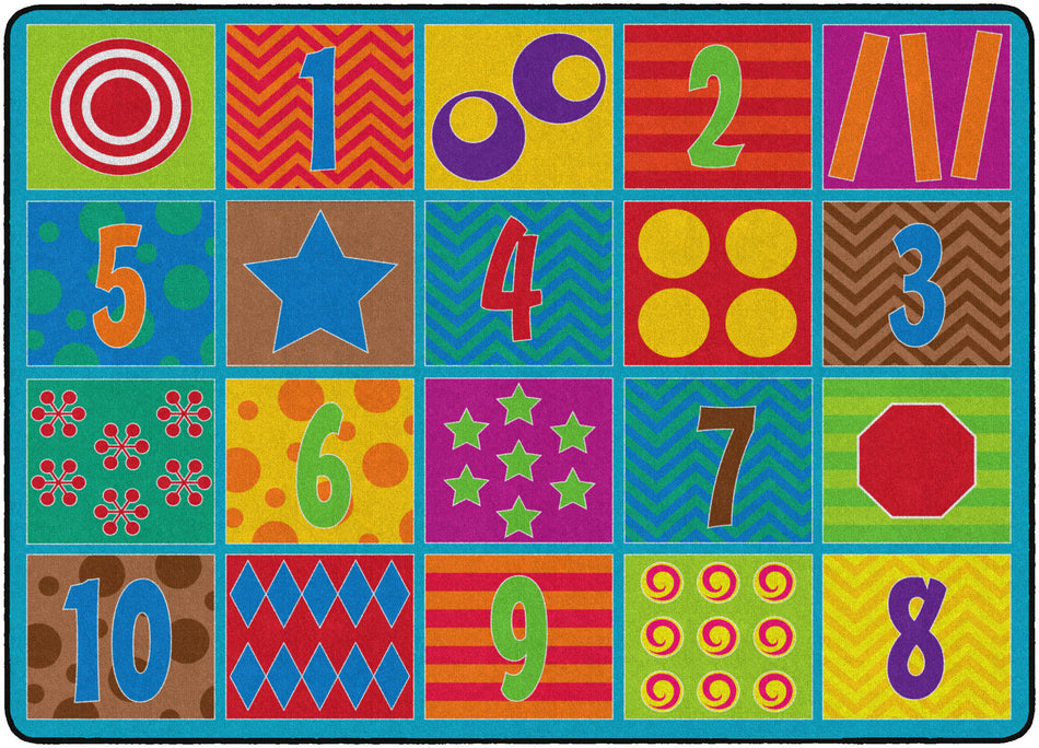 COUNTING FUN - SEATS 20 RECTANGLE CARPETS 6'x8'4"