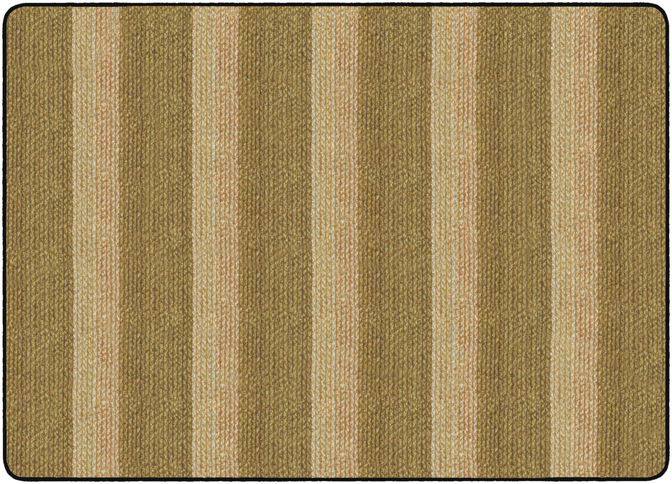 COZY BASKETWEAVE STRIPES/NATURAL RECTANGLE CARPETS 6X8'4